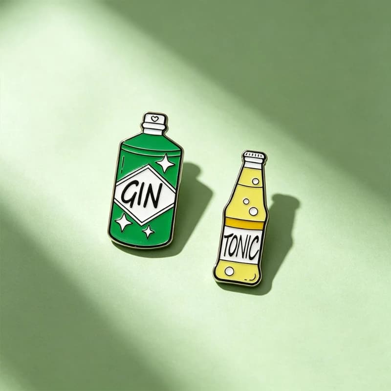 New Fashion Drink Bottle Shape Brooch Casual Commute Metal Accessory Badge Gift Pin DIY Clothing Bags Hat Scarf T-shirt Jeans