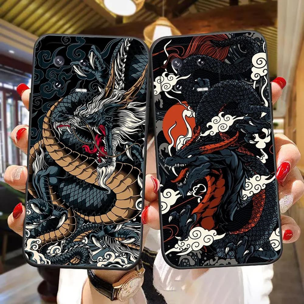 Animals Art Dragon Tiger Cover Phone Case For Xiaomi 17T 15 ULTRA 15T 14T 12 12T 11 11T LITE PRO TPU Case Funda Coque Capa Shell