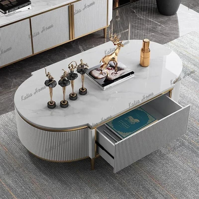 ld Nordic Marble Countertop Coffee Tables Italian Minimalism Villa Living Room   Originality Design Home Furniture