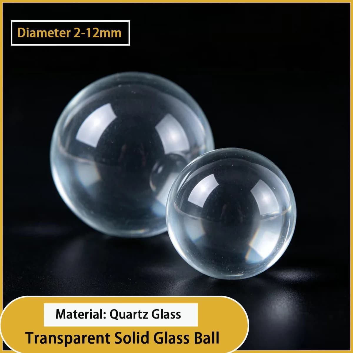 Transparent solid glass balls with a diameter of 2-12mm are used for water landscape design, handicraft production, etc
