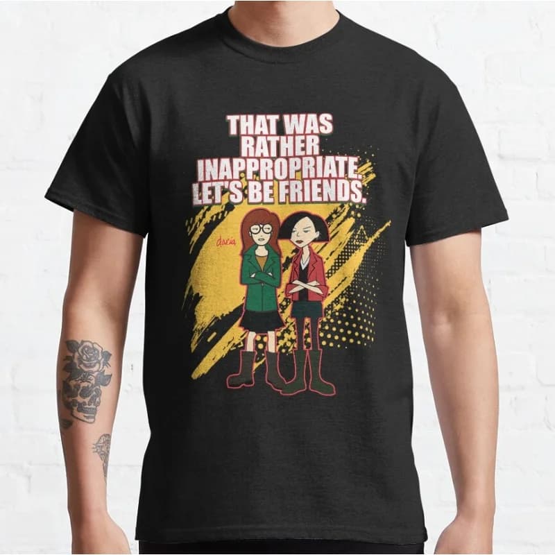 Let's be Friends Retro Sick sad world tv shows Gift t shirt 90s Nostalgia cartoon Graphic Clothes 100% cotton Large size Tops