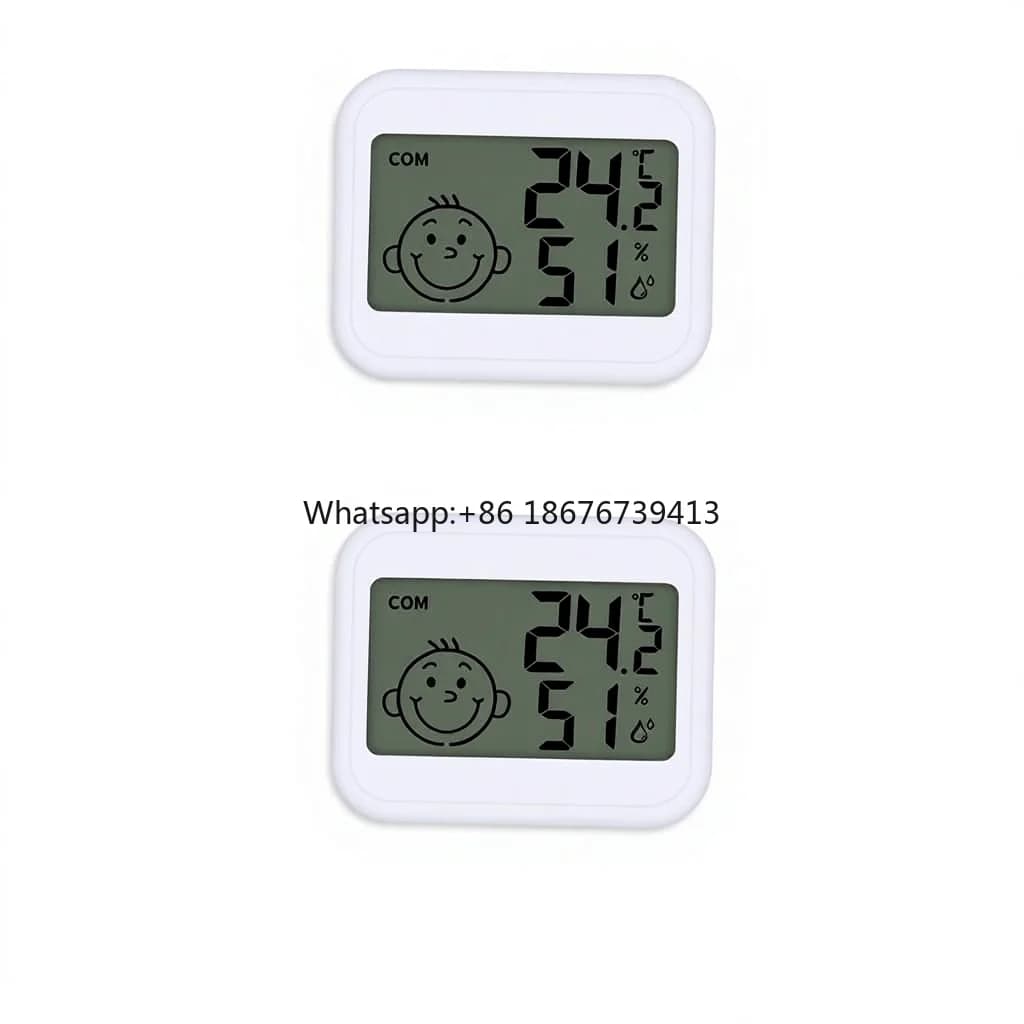 Digital Room & Indoor Thermometer & Hygrometer with Temperature Humidity Monitoring for Home Office Nursery Bedroom Car (2 Pcs)