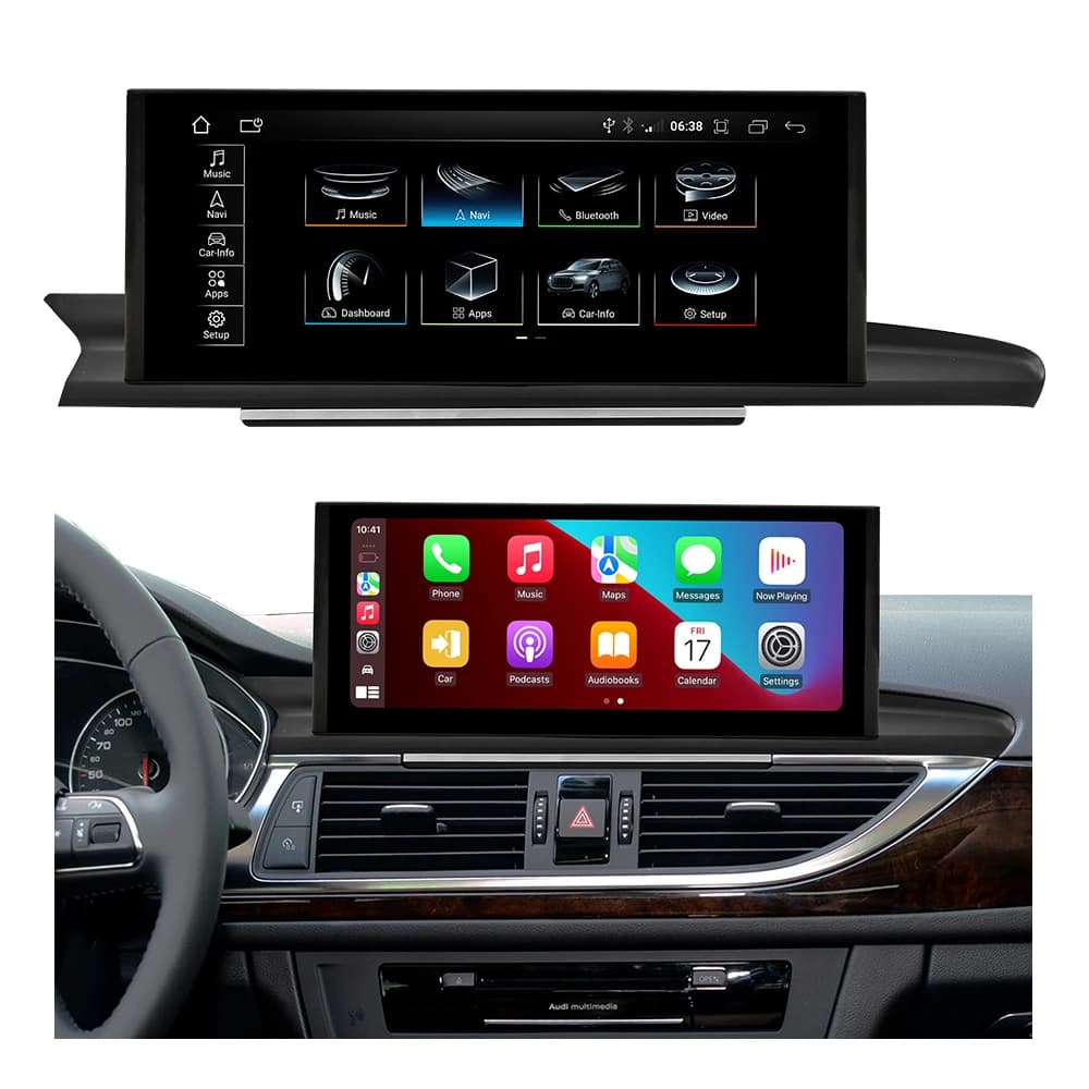 12.3" 1920x720 Touch Screen Built-in CarPlay & Android Auto For Player GPS A6/A7/A8 2012-2018 USB 1 Year Warranty