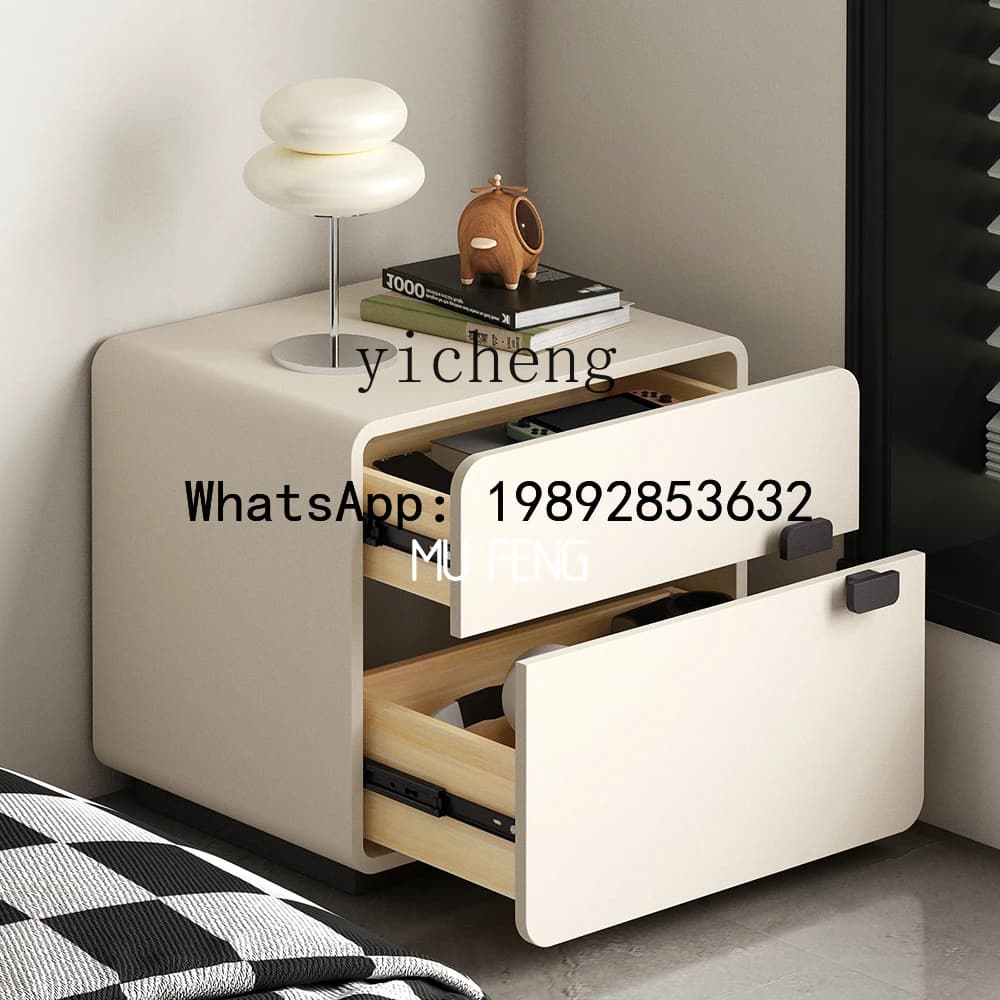 X6   Bedside Cabinet Solid Wood Bedroom Small Free Installation Chest of Drawers