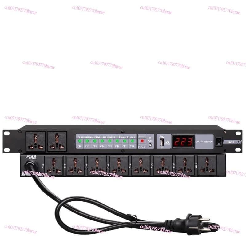 Professional 10-way Power Sequencer 8-way High-power Amplifier Control Manager Socket Intelligent Computer Central Control