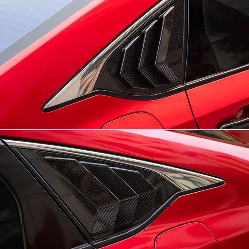 Car Rear Louver Window Side Shutter Cover Trim Sticker Vent Scoop ABS Carbon Fiber Fit For Honda Accord 10th Gen 2018- 2020 2021