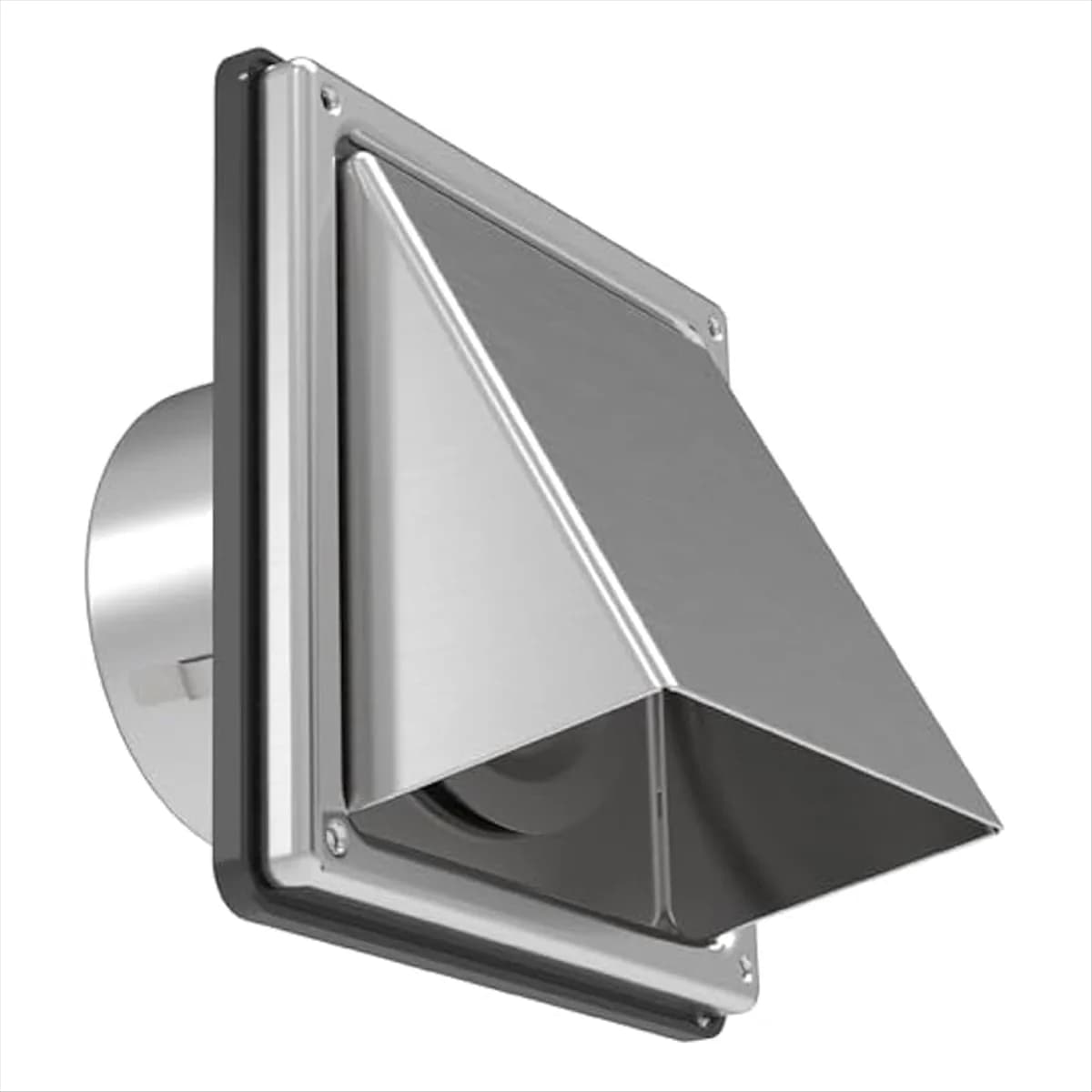 6In Dryer Vent Cover Outdoor Wall with Cushioned Non Return Flap,External Extractor Wall Vent,Stainless Steel Vent Cover XT