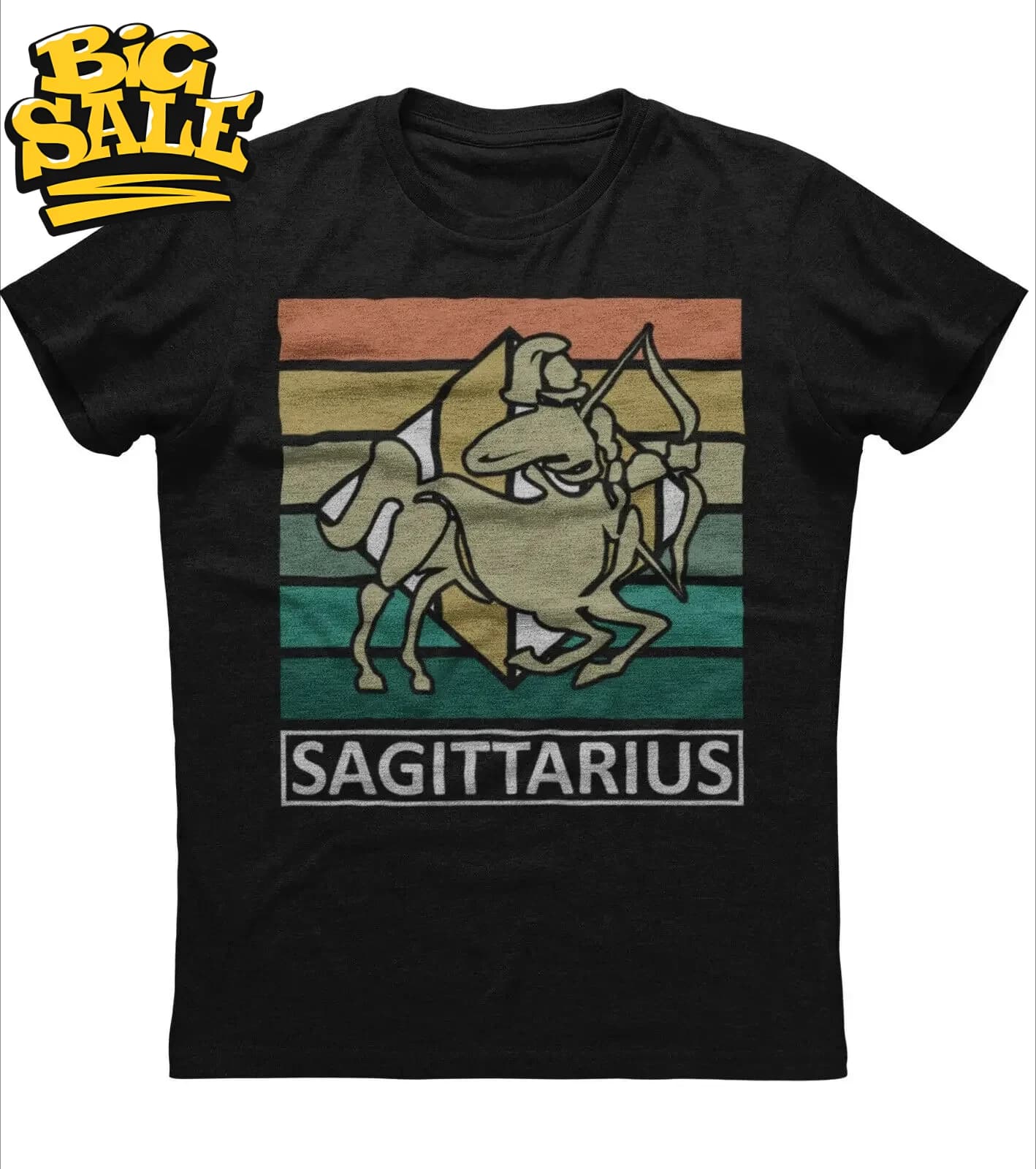 Vintage Sagittarius Zodiac Sign Birthday Gift T-Shirt 100% Cotton O-Neck Short Sleeve Summer Casual Mens T-shirt Streetwear