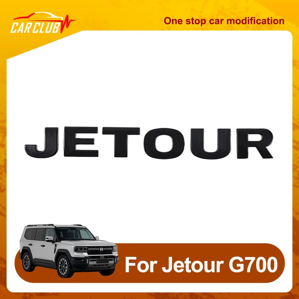 Front Hood And Spare Tire Cover Logo Automotive Modification Parts For Chery Jetour G700 2025 2026 Metal Letter Emblem