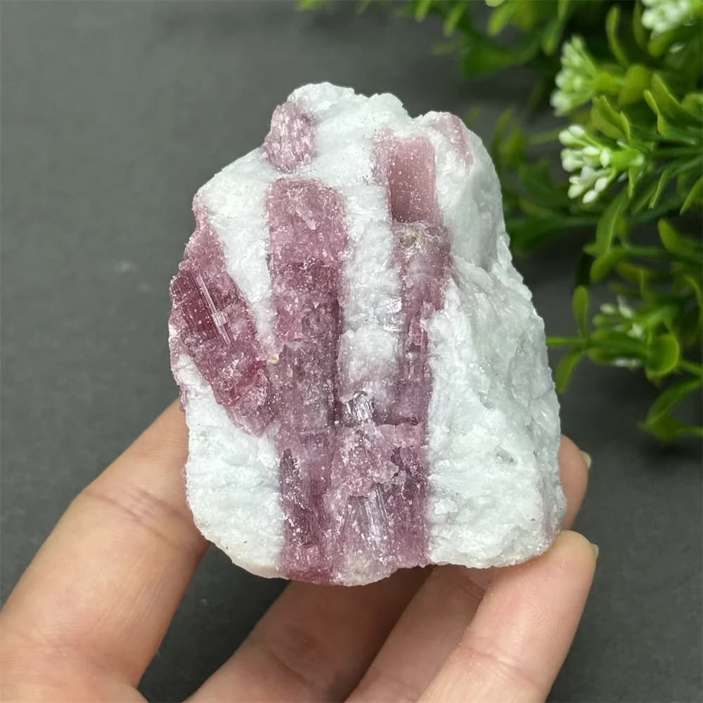 Natural Pink Plum Tourmaline Irregular Tourmaline Raw Stone Mineral Specimen Reiki Treatment Meditation Home Decoration