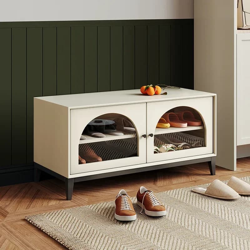 DSA Italian minimalist solid wood shoe changing stool household door shoe cabinet sitting stool integrated sitting shoe stool