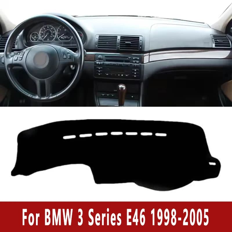 Car Dashboard Mat Dash Cover Central Control Pad for BMW 3 Series E46 1998-2005 1999 2000 2001 Nonslip Cape Sunshade Accessories
