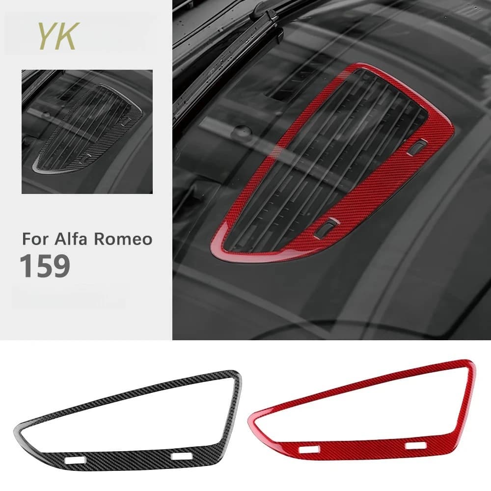 For Alfa Romeo 159 2005 -2011 Real Soft Carbon Fiber Sticker LHD Car Instrument Air Outlet Frame Interior accessories