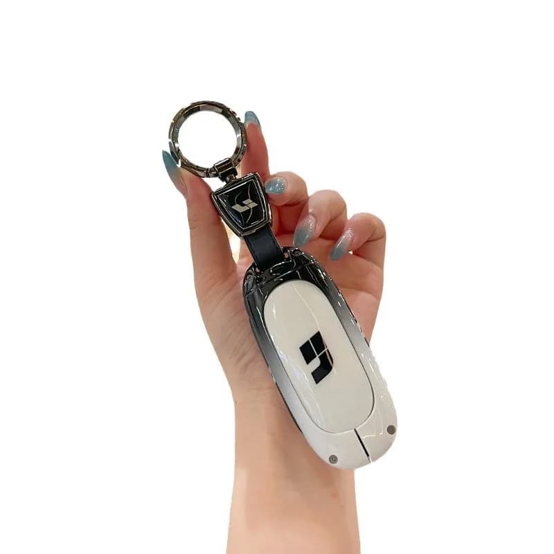 Premium Zinc Alloy Key Cover Case for Li Auto L7/L6/L8/L9 PRO/MAX/Ultra (2024) - Protective Key Fob Shell Key Bag Chain