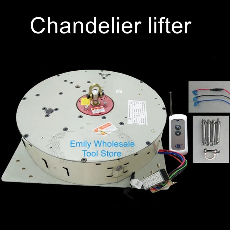 Living room chandelier lifter 250kg electric crystal lamp lifter villa remote control chandelier lifter