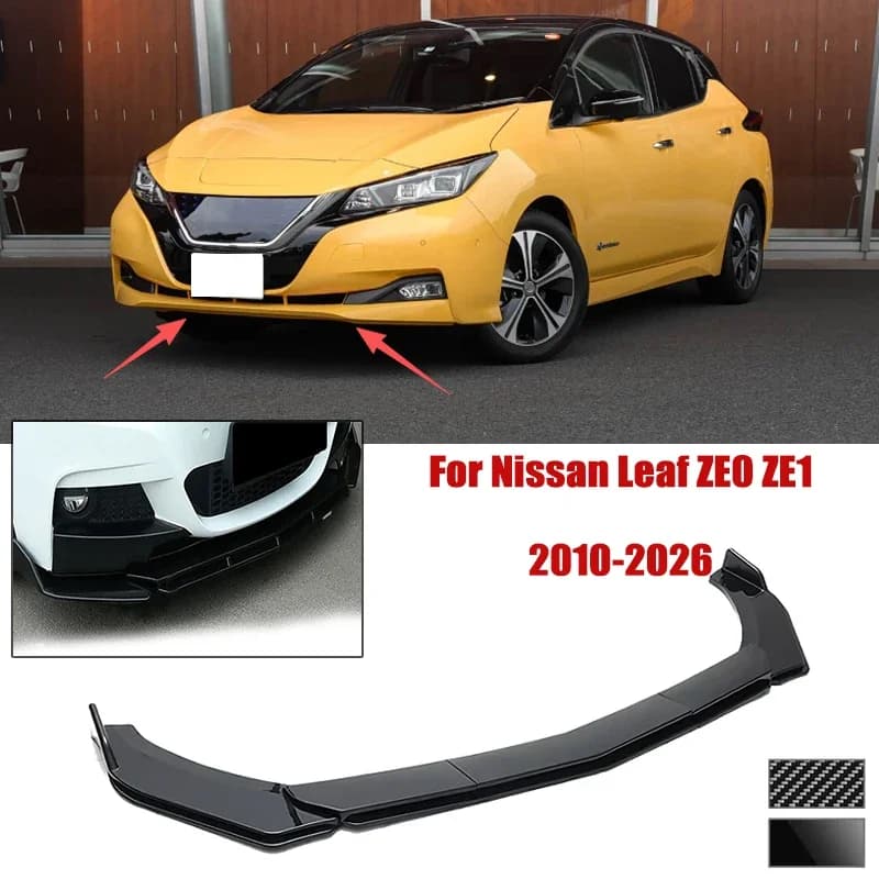 5pcs Front Bumper Shovel For Nissan Leaf ZE0 ZE1 2010-2026 Spoiler Front Bumper Deflector Anti Scratch Protection Device