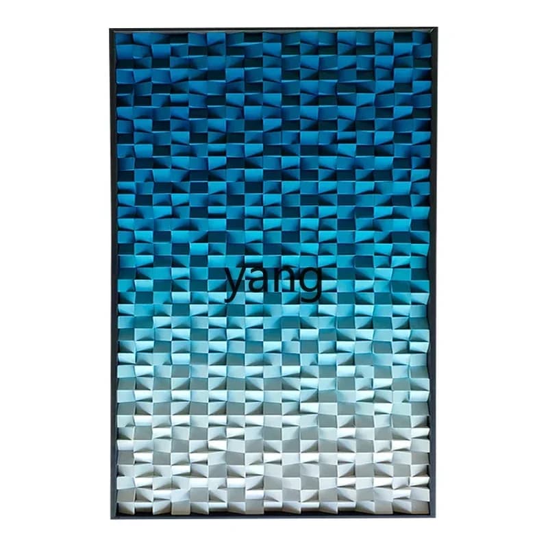 LTT sound-absorbing board solid wood three-dimensional advanced living room background wall decorative painting