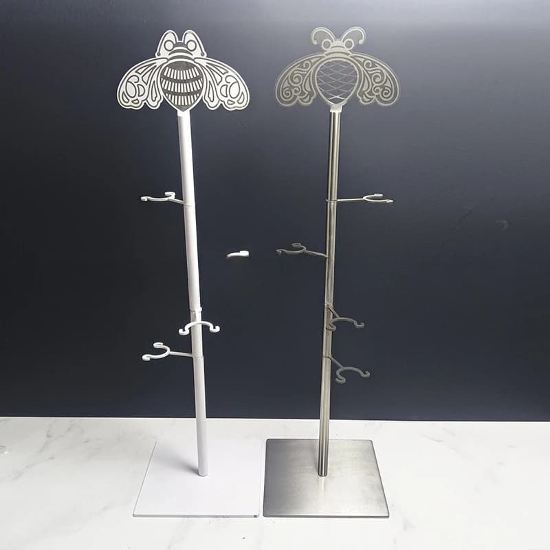Stainless steel display stand, coffee shop, milk tea shop, bar cup display stand, metal display stand, beverage cup holder, wine