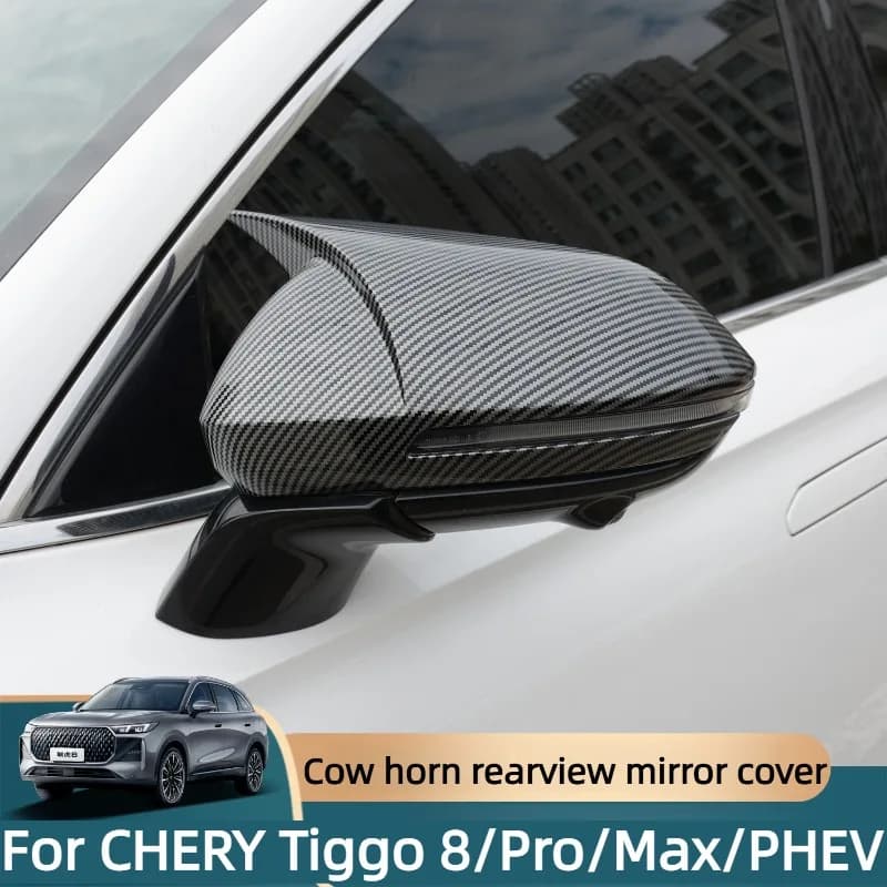 Ox Horn Mirror Cover For CHERY Tiggo 8/Pro/Max/PHEV Accessories 2025-2026,ABS Trim,Weather Proof Lightweight Anti-Collision