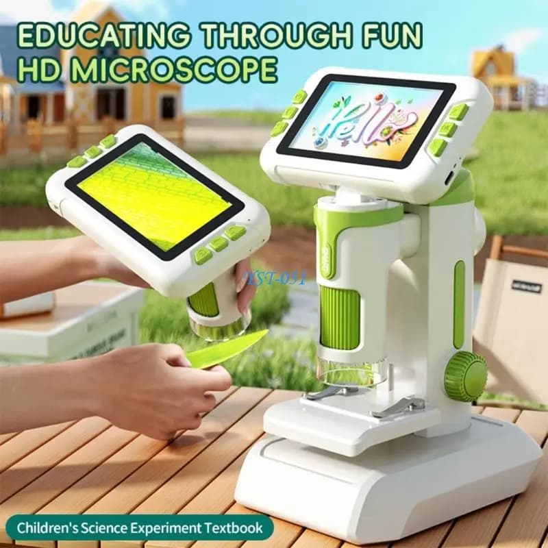 E15A Educational Microscope Plastic Digital Microscope for Children Tool