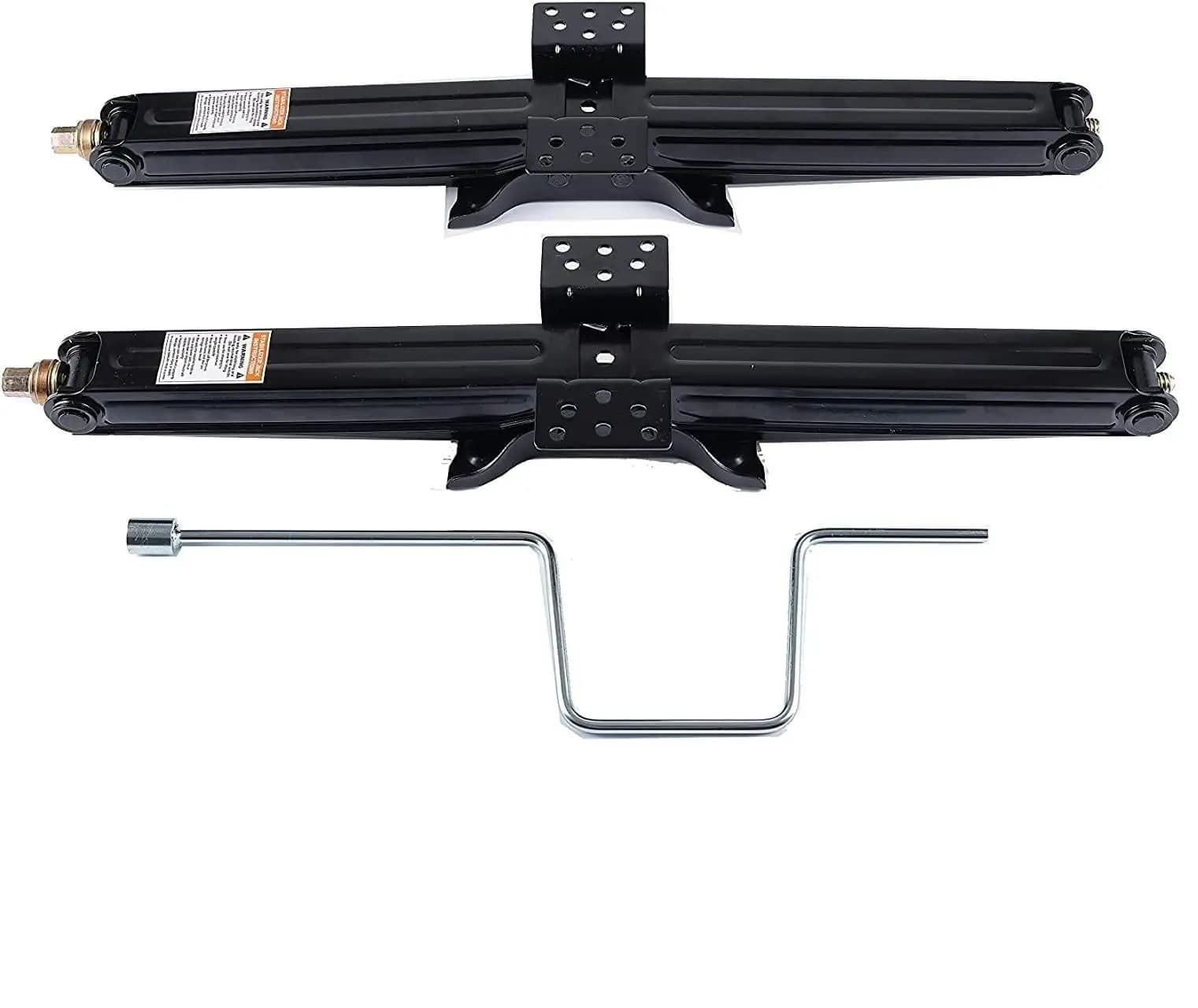 24inch Scissor Jacks With Crank Handle 7500lbs Capacity 5-30inch Height Powder Coated Stabilize RV Jack Manual Jack