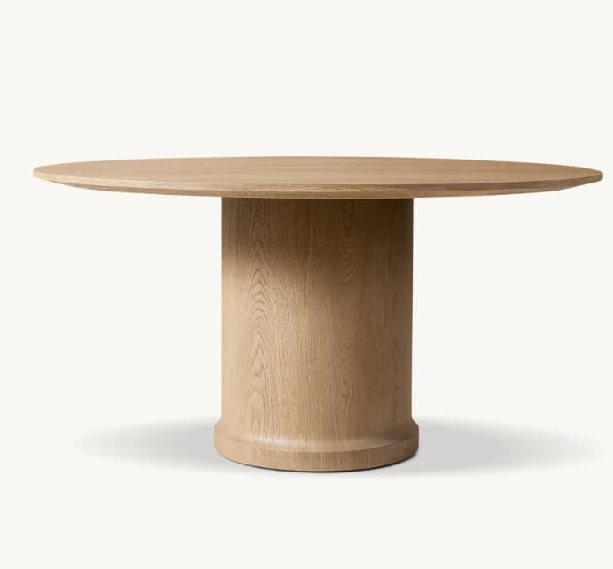 # Hot Sale Modern Luxury Furniture Customized Solid Oak Round Dining Table