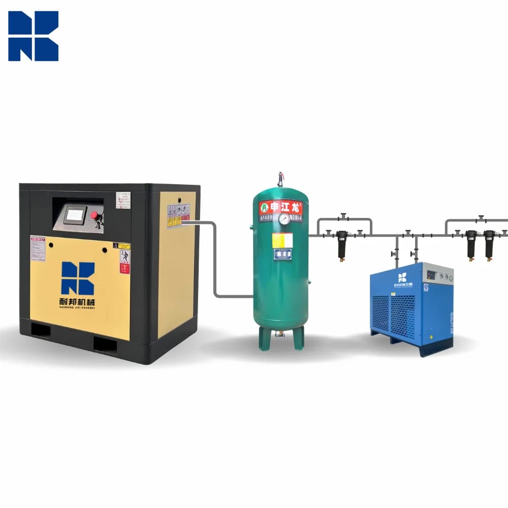 Hot Sales 7.5kw 15kw 22KW Industrial Compressor Screw air Screw Compressor with air Dryer and air tank Screw Compressor