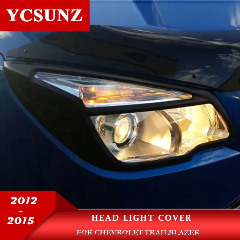 ABS Head Light Cover For Chevrolet Chevy TrailBlazer 2012 2013 2014 2015 2016 Car Accessories