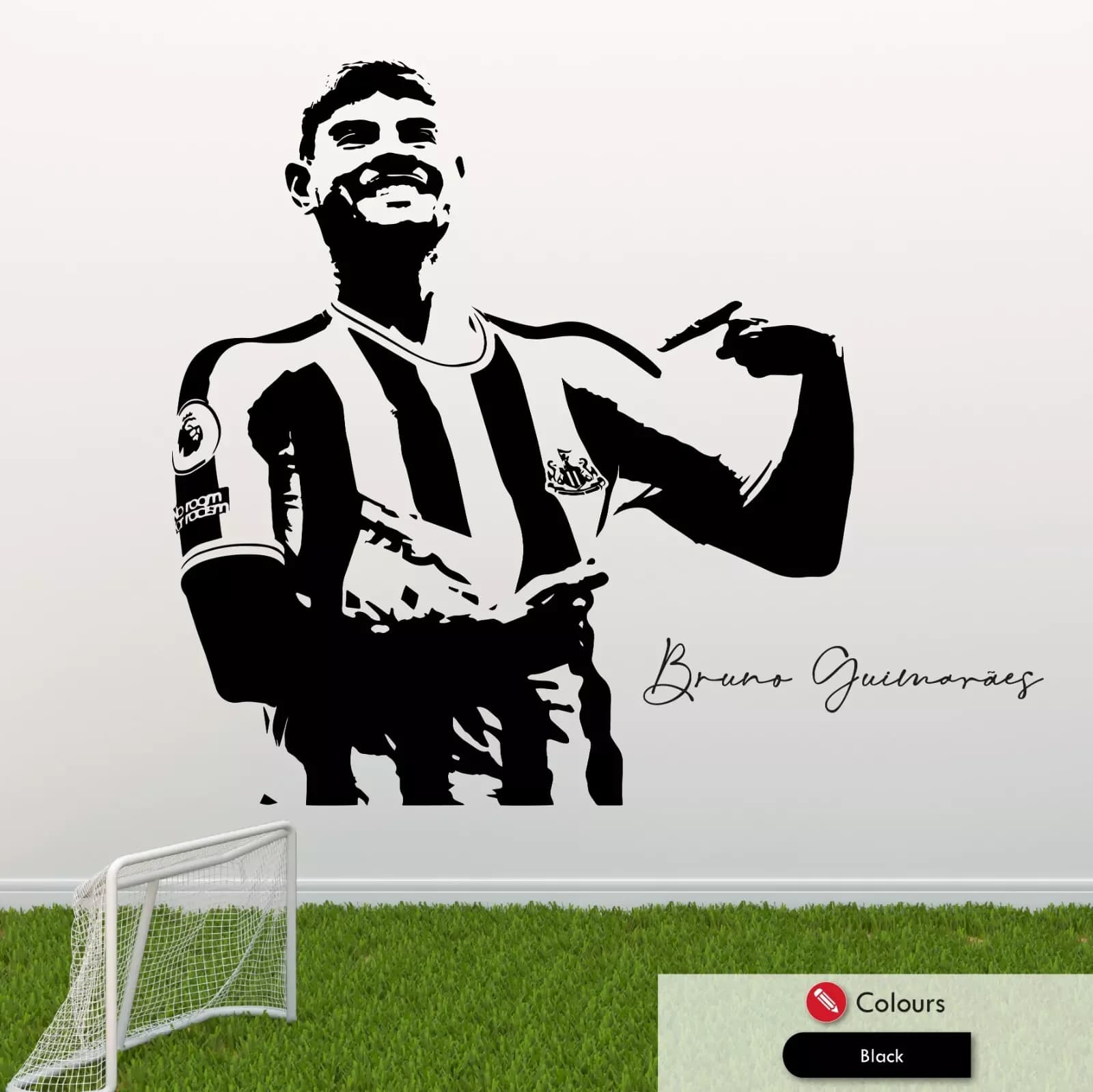 Bruno Guimaraes  football soccer  self-adhesive  removable Wall Sticker Art  Decal Mural   Decor