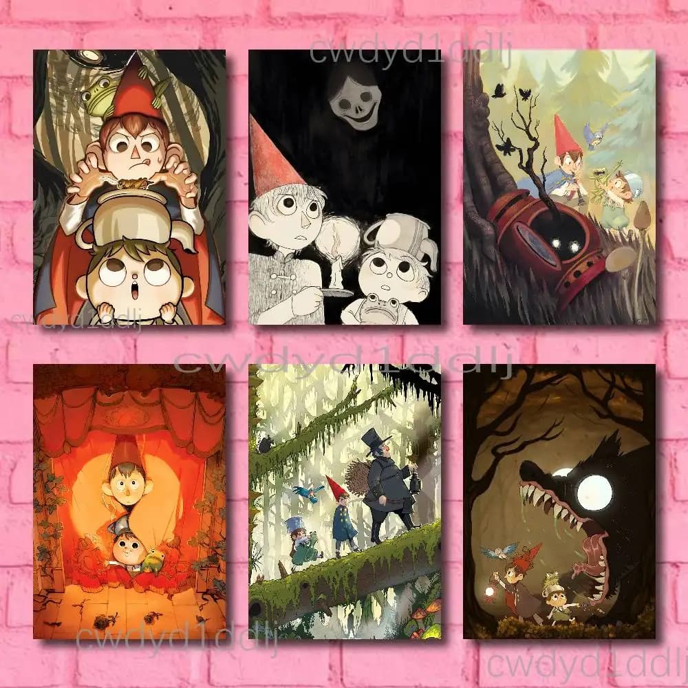 O-Over The Garden Wall OTGW Style Frameless Canvas Art Print Poster HD Peripheral Wall Decor for Bedroom Living Room Fans