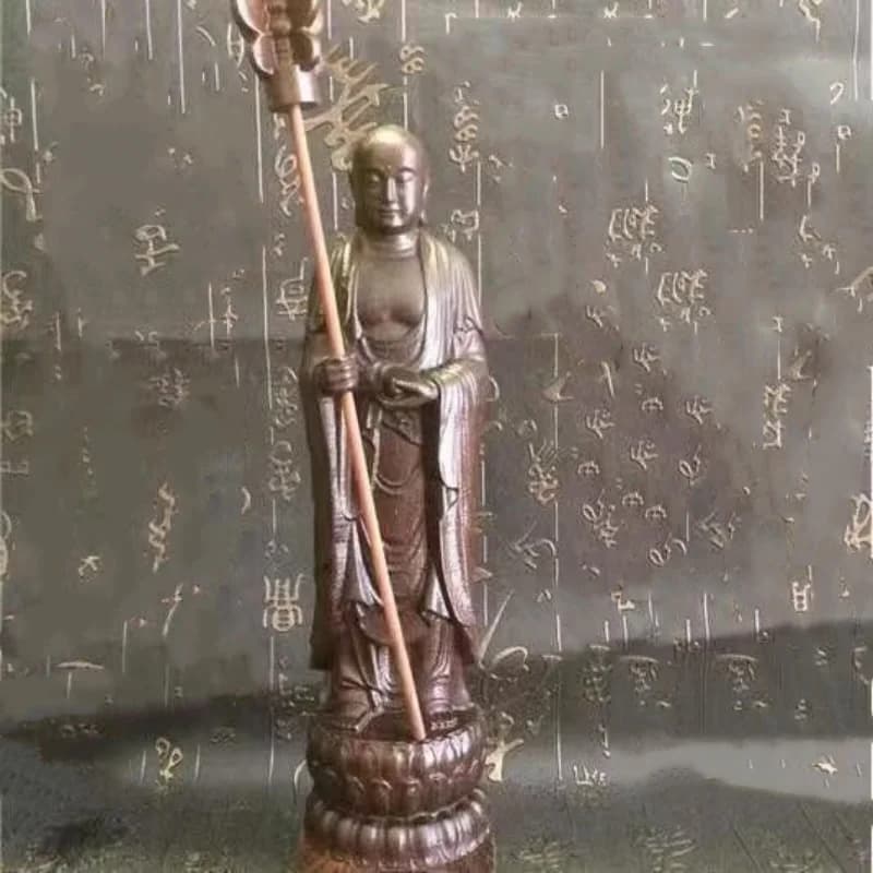 chinese Exquisite Classic Home Desktop Decor eaglewood carving:ksitigarbha