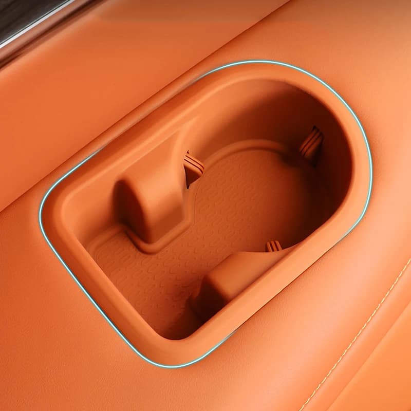 For AITO M9 2024 Interior Accessories Car Door Handle Storage Box Slot Pad Silicone Mat Third Row Anti-slip Water Cup Cover Case