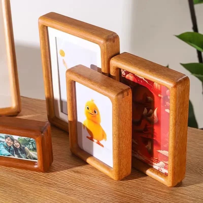 Solid Wood Picture Frame with Rounded Corners Black Walnut Couples Wall Hanging Frame  Elegant Display for Memories Home Decor