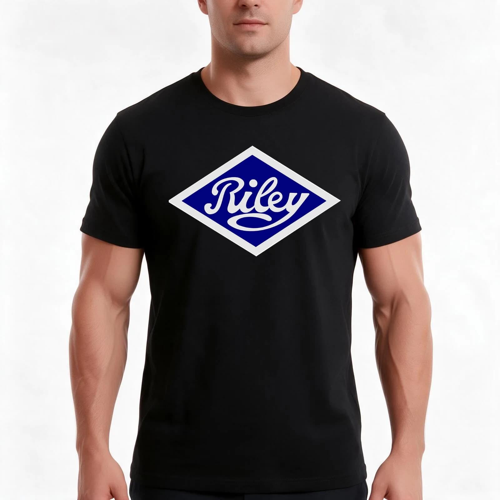 Classic Car Logos - Riley Classic T-Shirt, Summer Casual Cotton Tee, Oversized Streetwear Tops, Vintage Graphic Print