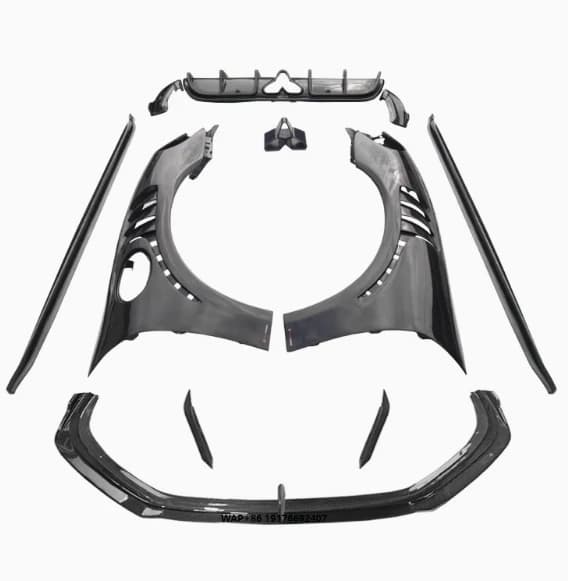 TAKD Style for 718 Cayman Body Kits TK Dry Carbon Fiber Front Lip Fender Side Skirts Hood Spoiler Rear Diffuser Bumper