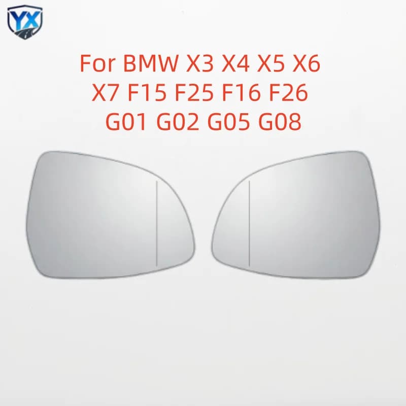 Convex Heated Side Mirror Glass Replacement Lens for BMW X3 X4 X5 X6 X7 F15 F25 F16 F26 G01 G02 G05 G08 Rear View Mirror Lens