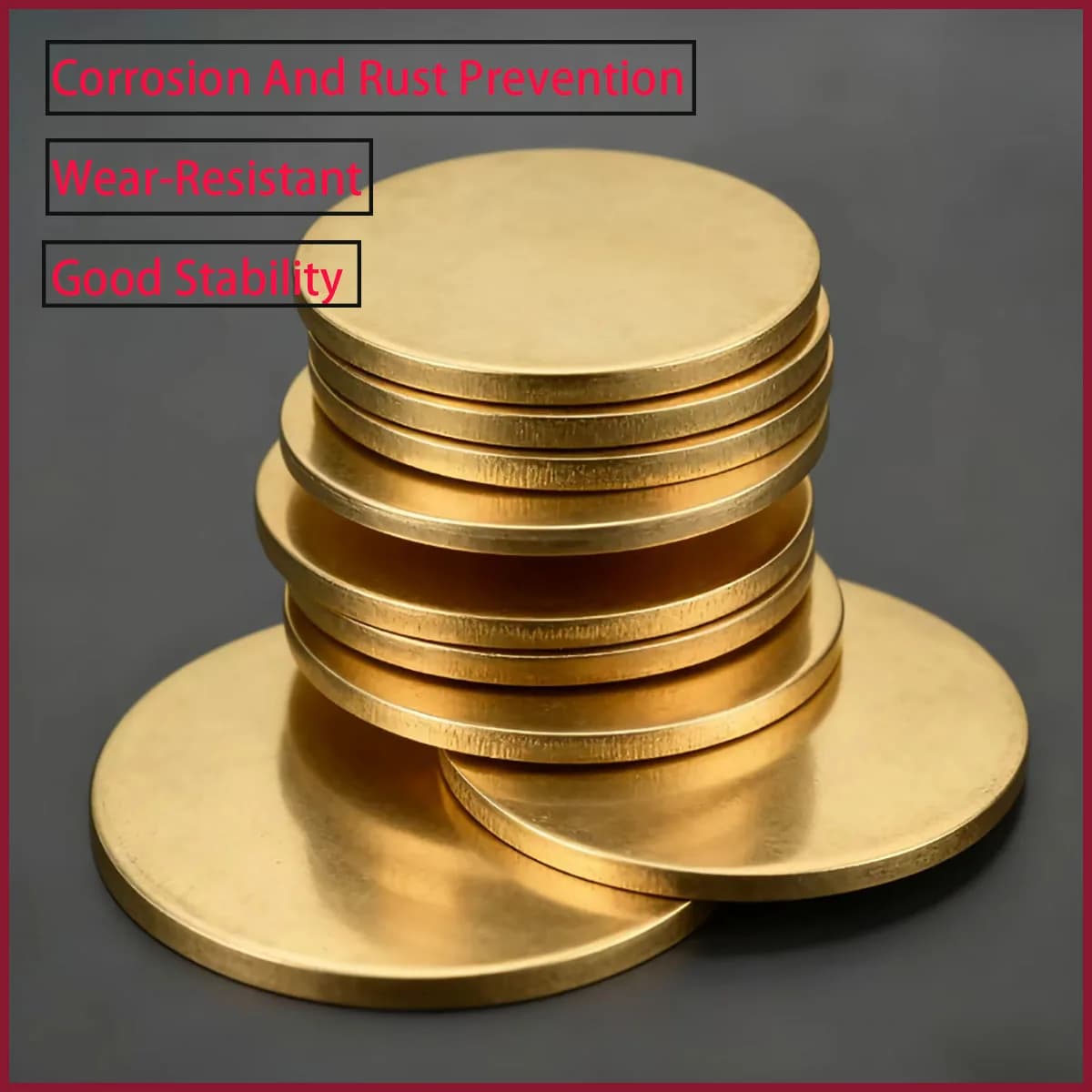 10-300mm Diameter Copper Circular Plate 4/5/6mm Thick Copper Pad, High Conductivity for Industrial/Electrical/DIY Craft Projects