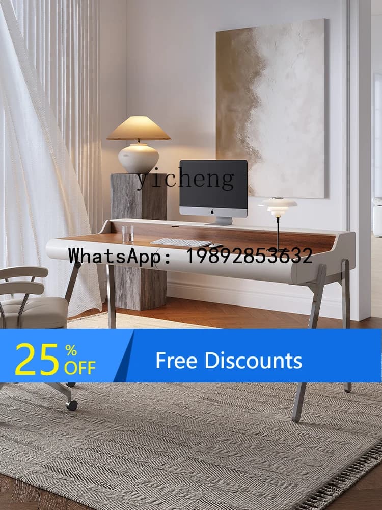 AA  study desk adult household small apartment  ancient style walnut pattern desk student study table