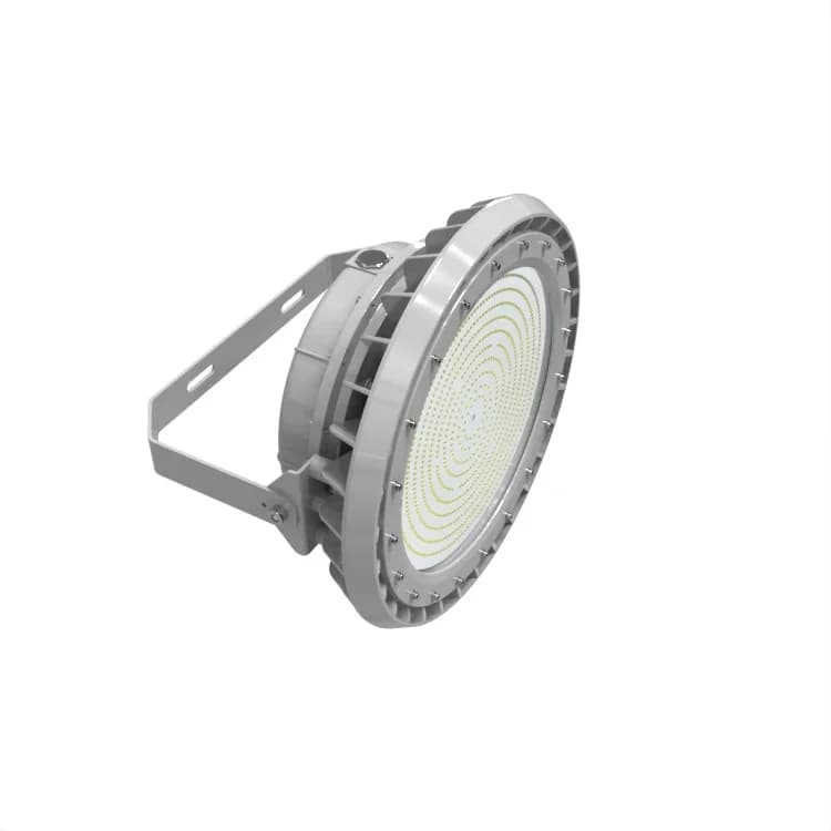 UL844 Class I Division 2 High Bay 250W IP66 Round Shape Explosion Proof Light with Battery Backup Emergency Mode 180mins