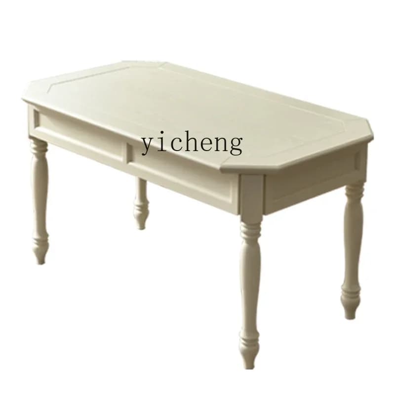 solid wood dining table household living room dining table desk dual purpose inverted star angle