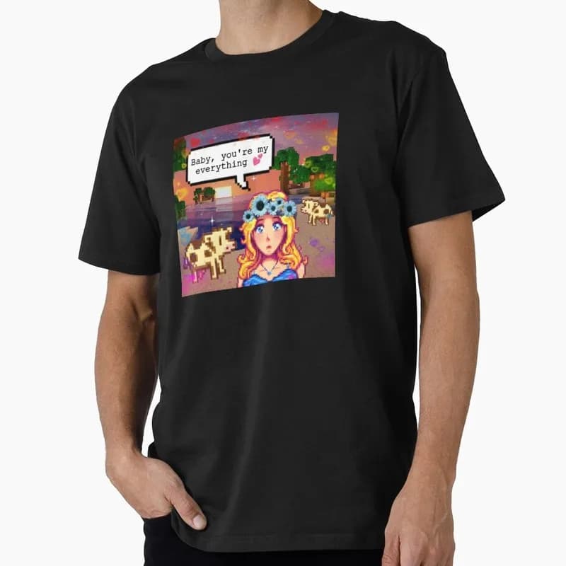 Soft Haley Stardew Cute Cartoon RPG Video game Gift T Shirt for Gamer Short sleeve Graphic Clothes All Size Tops