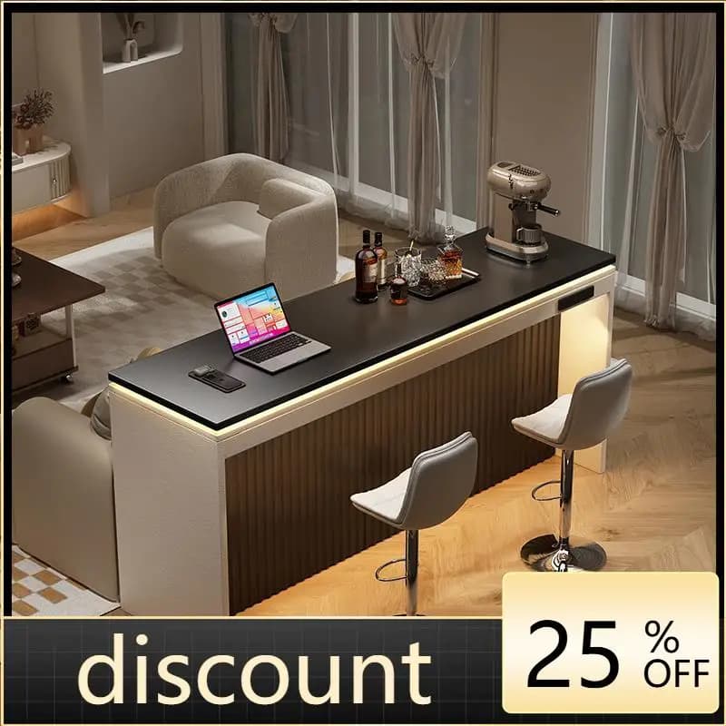 LMM small apartment living room wall partition rock slab island dining bar coffee table