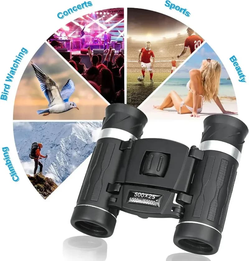 NEW 500X25 Hd Zoom 5000M/50000M Binoculars Telescope Folding Long-Distance Vision Micro Telescope For Camping Outdoor Sports