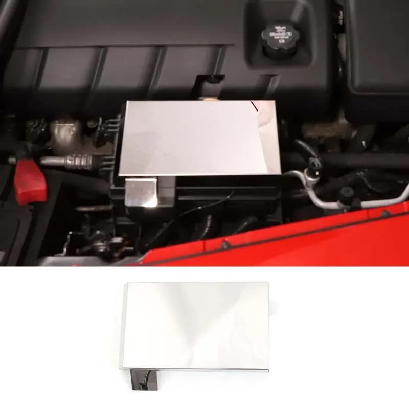 For Chevrolet Corvette C6 2005-13 Stainless Steel Silver Car Engine Cabin Fuse Box Decoration Cover Trim Sticker Car Accessories