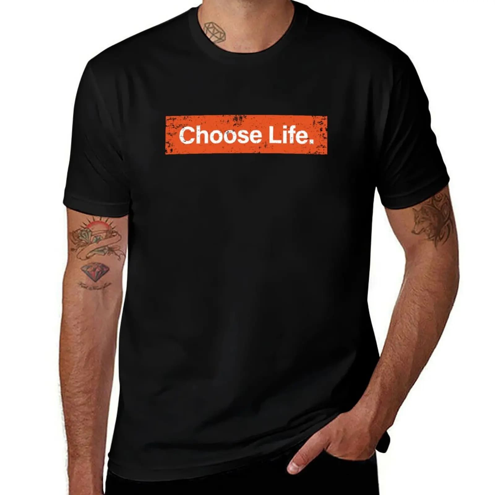 Choose Life. Trainspotting T-Shirt man t shirt summer graphic t shirts for man