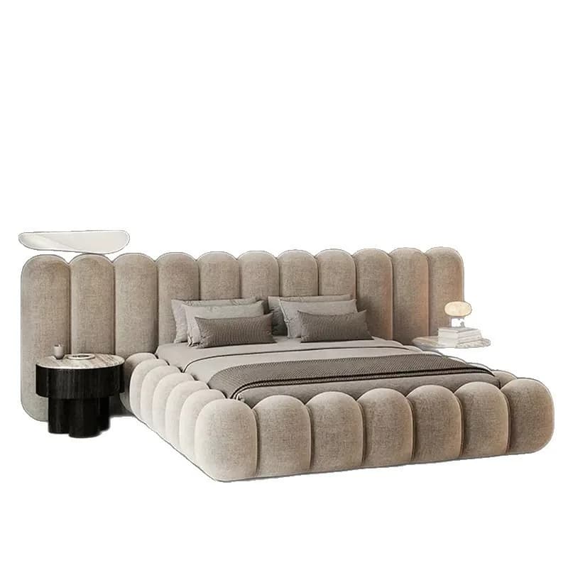 Arc Square Soft Lamb Fleece Double Floor Bed