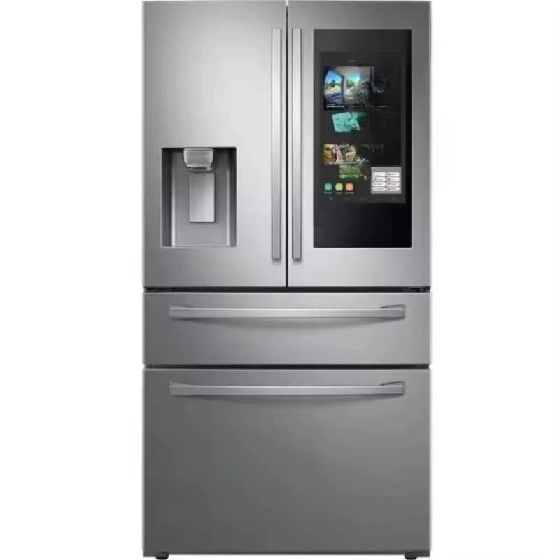 Cubic foot 4-door French door refrigerator with touch screen stainless steel