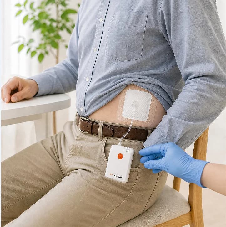 Compact NPWT Vacuum Wound Therapy Kit Reusable Pump With Disposable Foam Dressing For Wound Healing Treatment