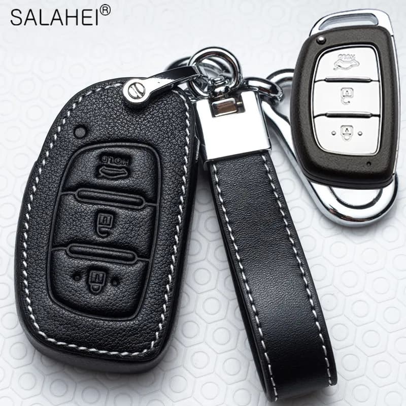 Fashion Leather Car Keychain Shell Case For Hyundai Tucson Elantra Creta Sonata Ioniq Accent Creata Ix35 I40 I20 I10 Cover Bag