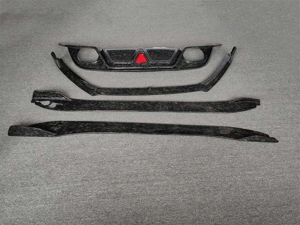 High Quality Forged Carbon Fiber Body Kit  Includes Front Bumper Lip Skirt and Rear Diffuser